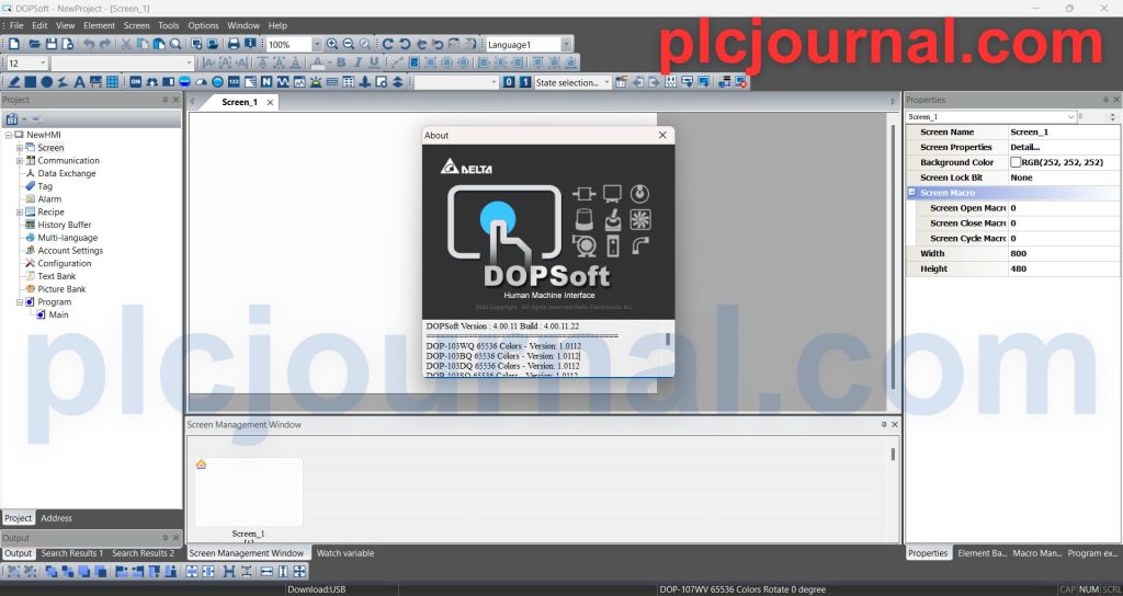 Free Download DOPSoft V4.11.22 Delta HMI Software