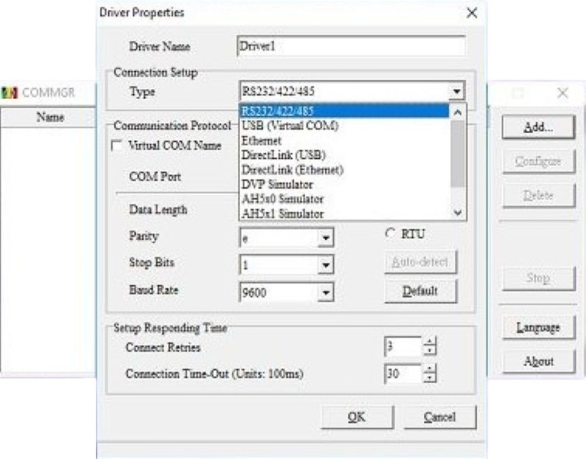 PMSoft V2.12 & COMMGR V1.12 DELTA Software