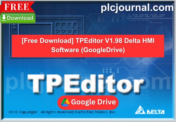 Free Download TPEditor V1.98 Delta HMI Software 2024