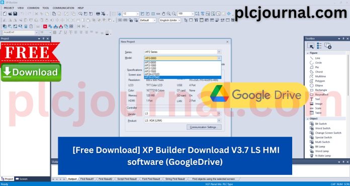 Download XP Builder V3.7 LS HMI software Free (Google Drive)