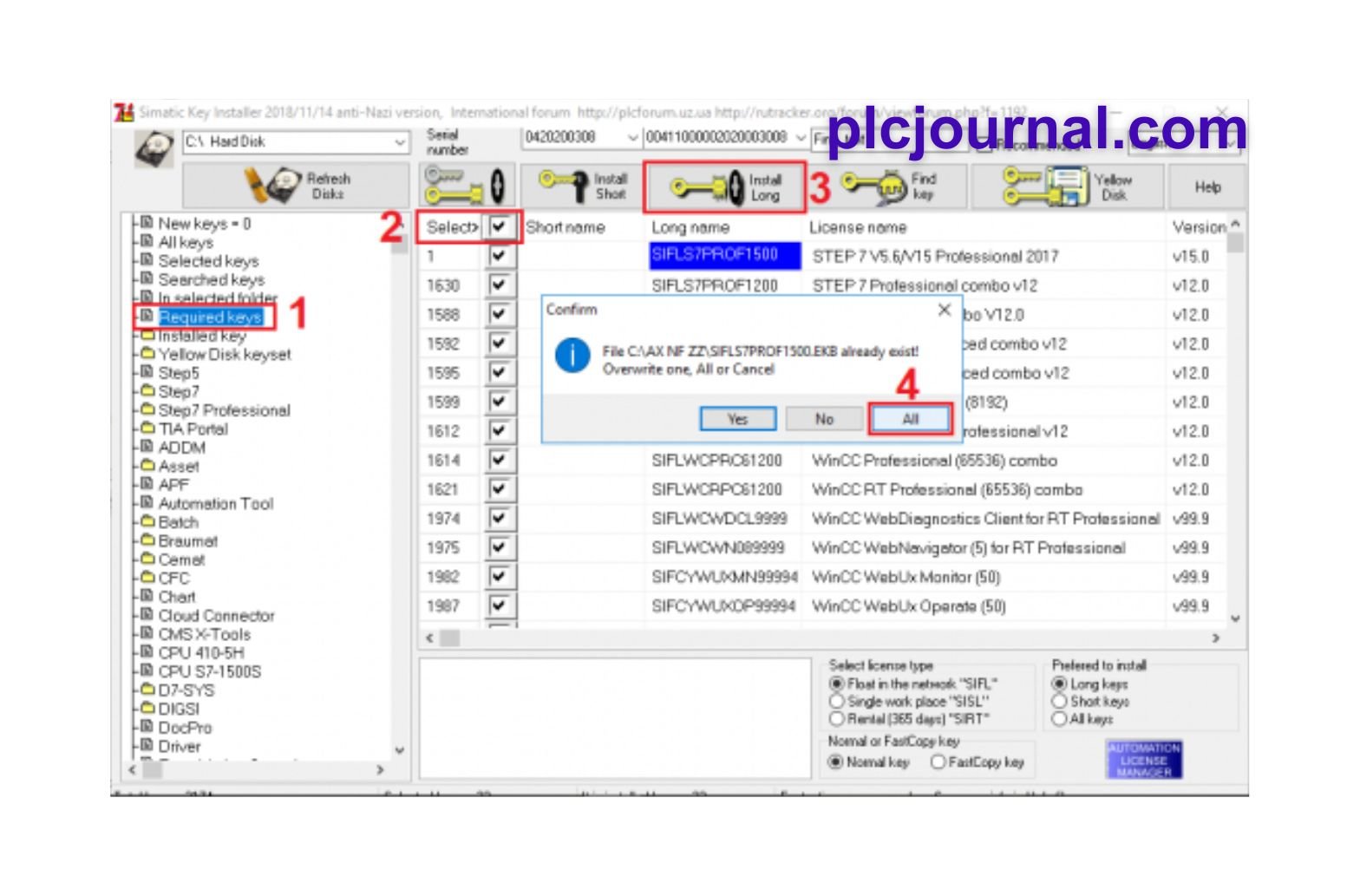 Activation process for S.i.m_E.K.B_I.nstall_2018_11_14 tool to unlock TIA PORTAL V12 software.