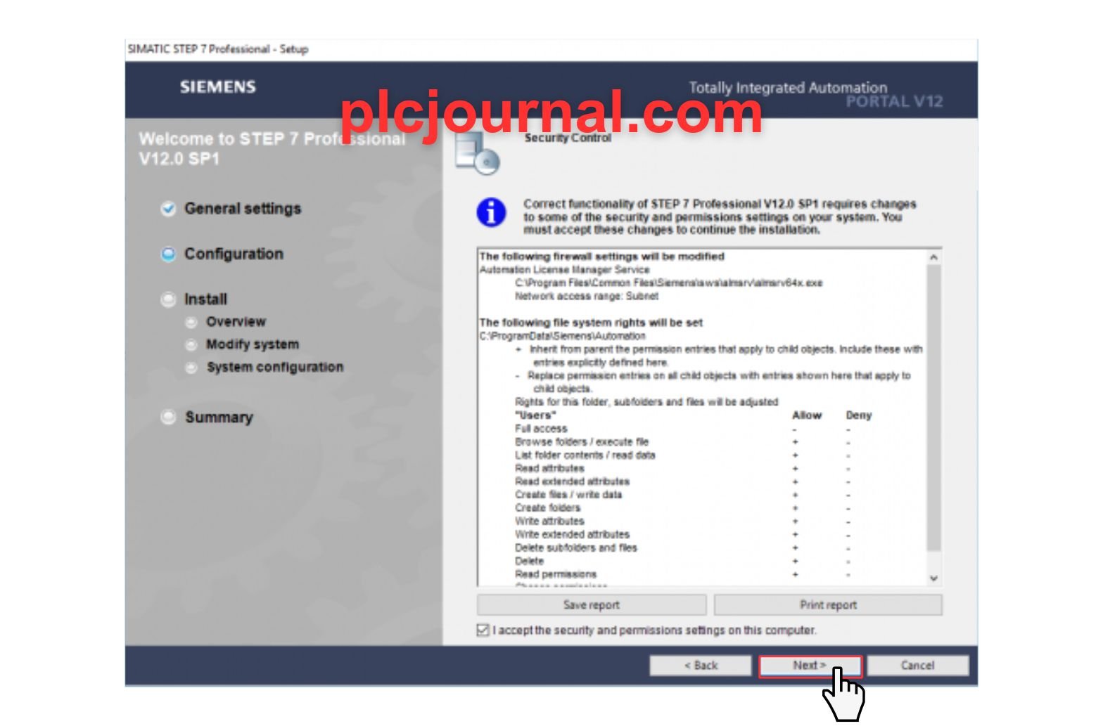 Step-by-step installation of TIA PORTAL V12 software on Windows.