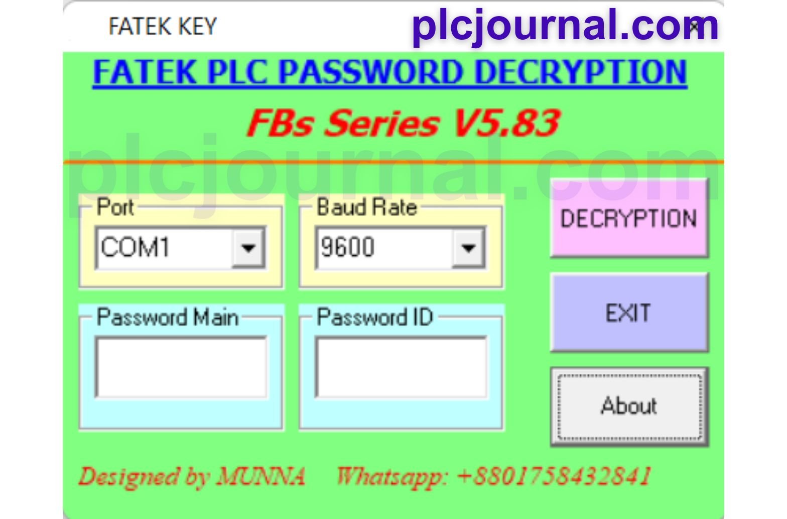 Download Unlock All PLC and HMI Passwords with Latest Software. Fatek PLC Password Unlock Software Free Download