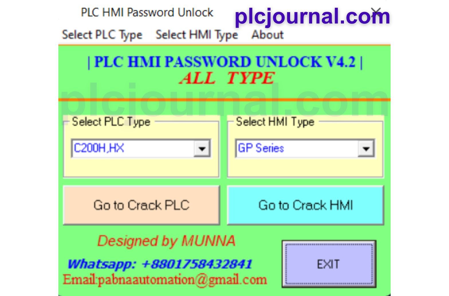 Download Unlock All PLC and HMI Passwords with Latest Software. All Type PLC And HMI Unlock V4.2