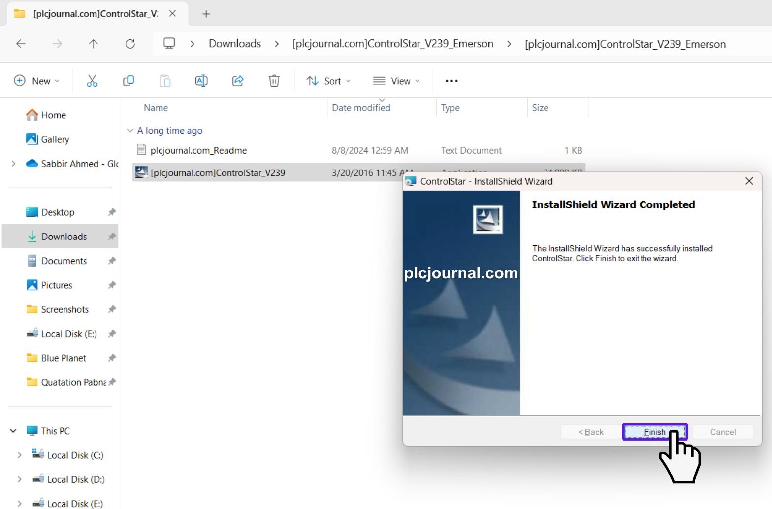 ControlStar EMERSON PLC Software-Complete the Setup