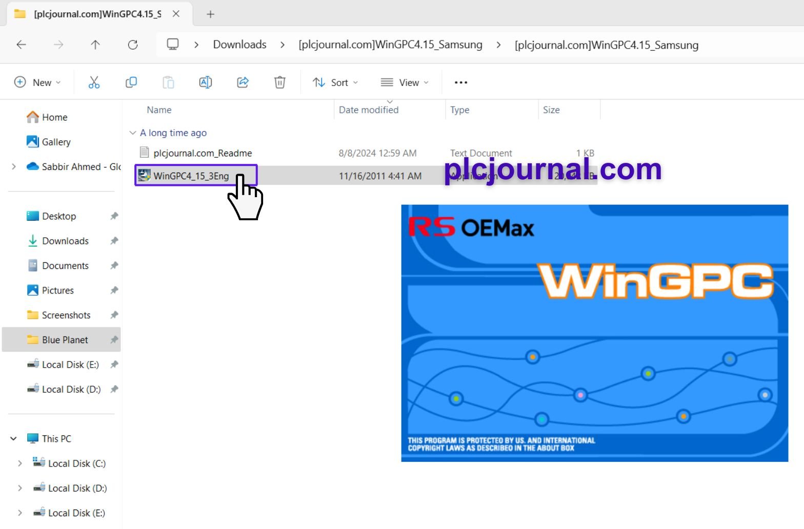 WinGPC 4.15 SAMSUNG PLC Tool-Start the Installation