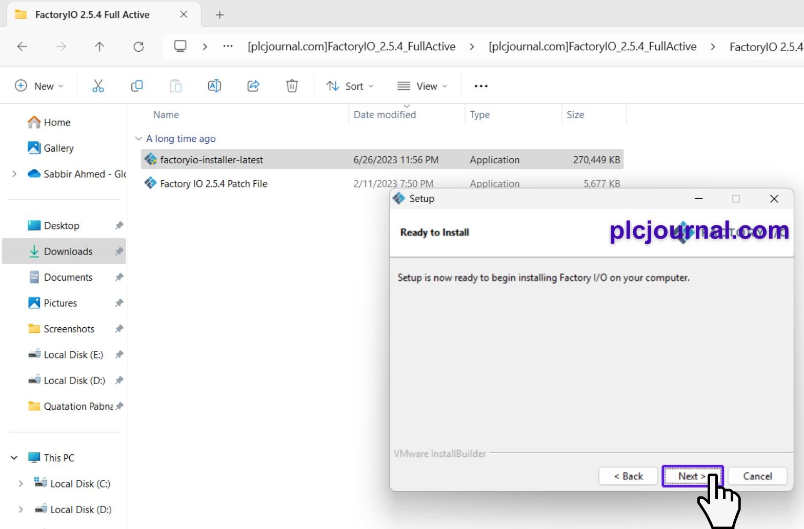 Download Factory IO V2.5.4-click Next one more time to begin the installation