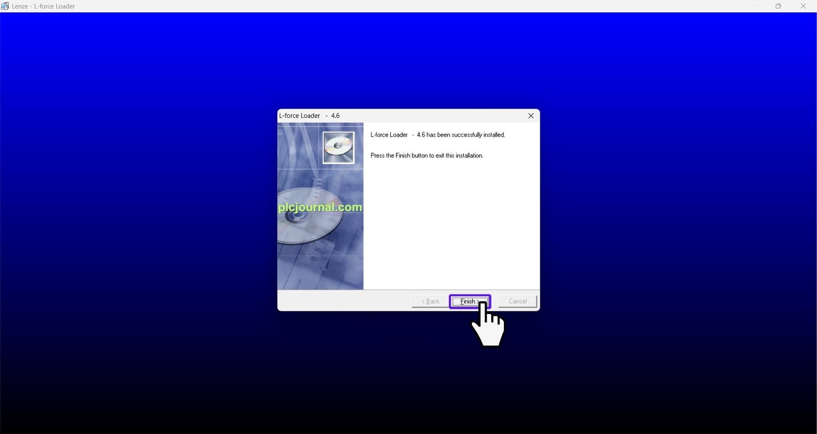 Download L-force Loader LENZE Inverter Software-Finish the Installation