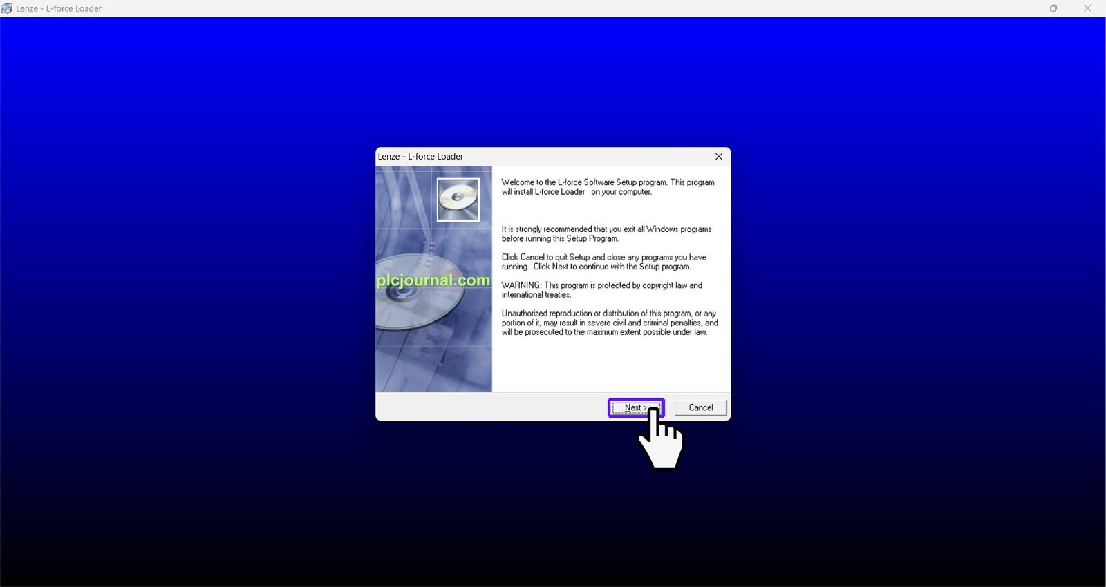 Start the Installation-Download L-force Loader LENZE Inverter Software